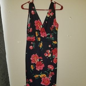 Navy Floral Dress